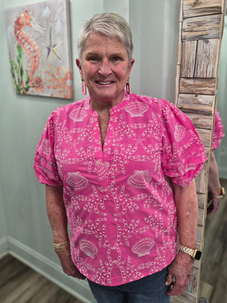 Coast To Coast Top in Rose