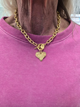 Susan Shaw Heart Toggle Necklace