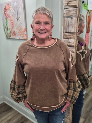 Stars Above Top In Brown