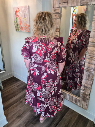 Fun Days Ahead Dress In Plum
