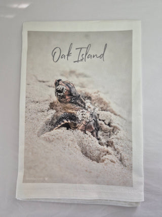 Oak Island Hatchling Turtle Tea Towel