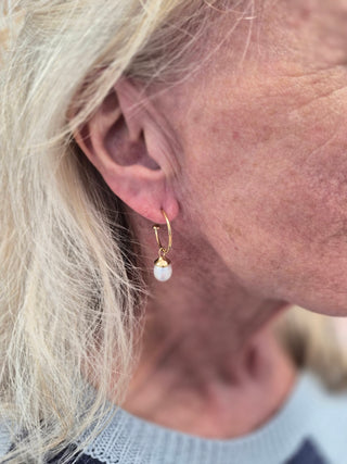 Bluffton Pearl Convertible Hoop Earrings
