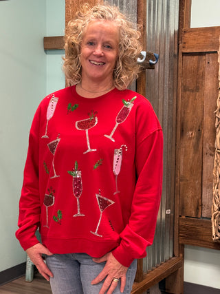 Holiday Spirits Sparkle Sweatshirt