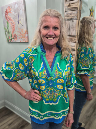 Chance To See You Top In Green Mix