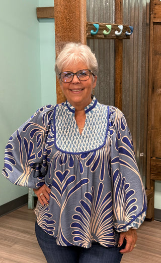 Not In Your Favor Top in Blue