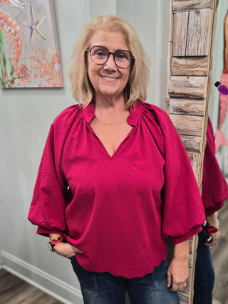 Keep Dreaming Top In Crimson