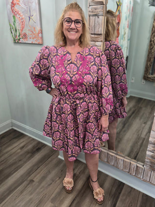 Fan The Fire Dress in Plum