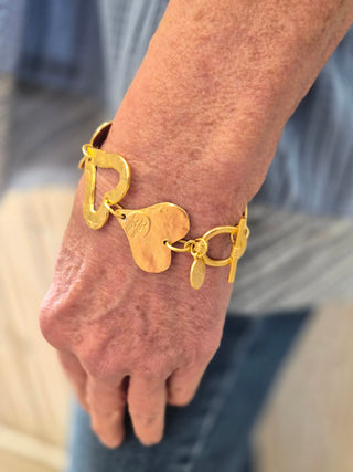 Susan Shaw Linked Heart Toggle Bracelet