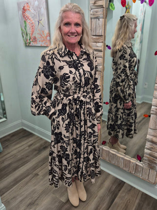 As Far As You Can See Dress In Oatmeal