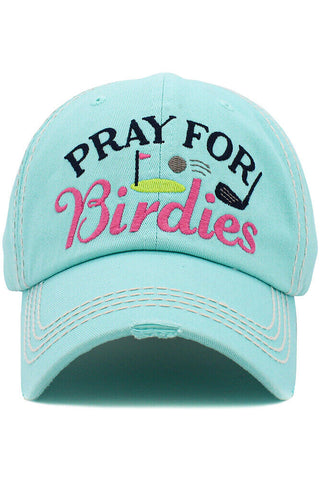 Pray for Birdies Hat in Mint
