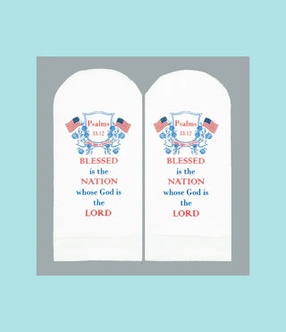 Standing on the Word Blessed Is The Nation Sock