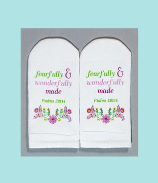 Standing on the Word Fearfully & Wonderfully Made Sock