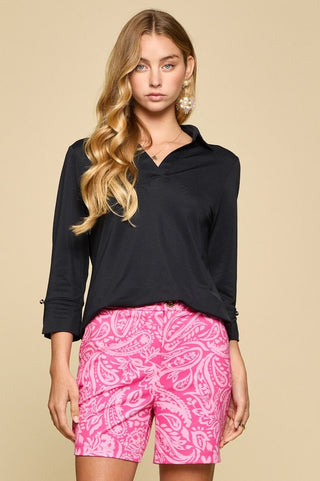 A Simple Life Top in Jet Black