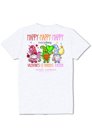 Youth Happy Everything Short Sleeve T-Shirt In Ash Grey