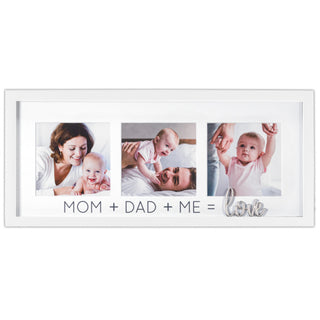 Mom + Dad + Me = Love Multi 4x4 Photo Frame