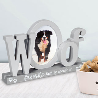 'Woof' Platform Letters Photo Frame