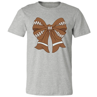 Lulu Mac Football Bow Short Sleeve T-Shirt in Heather