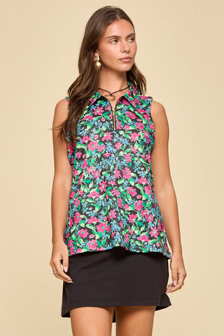 Not Me Top in Black Multi