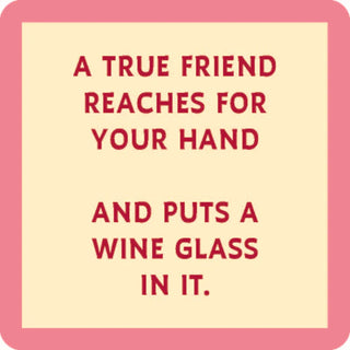 Put a wine glass Coaster