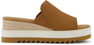 Diana Mule Wedge Sandal in Brown Sugar Leather