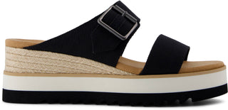 Diana Mule Buckle Wedge Sandal in Black