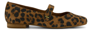 Bianca Flat in Brown Sugar Leopard Suede