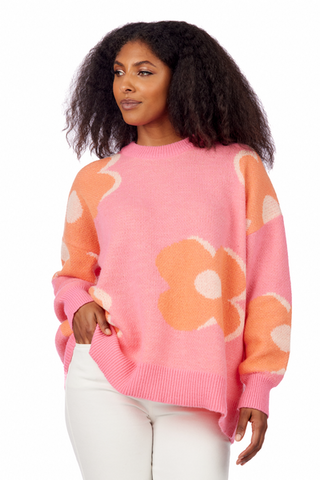 Blossom Beauty Sweater In Pink