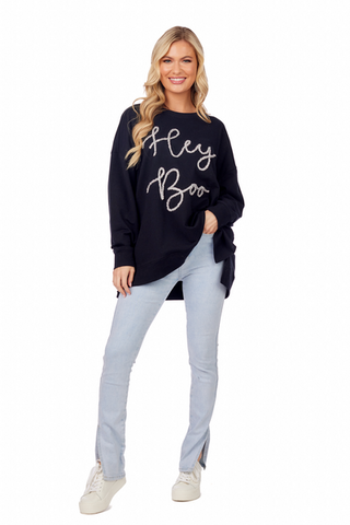 Hey Boo Sparkle Sweatshirt