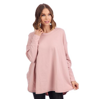 Sway With Me Swing Hem Top In Blush