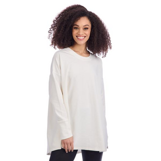 Sway With Me Swing Hem Top In Cream