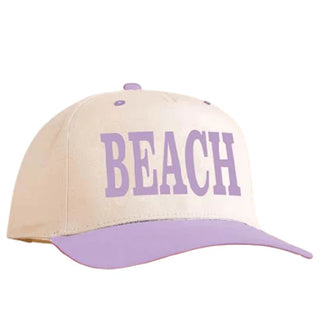 Lulu Mac 'BEACH' Baseball Hat in Lavender