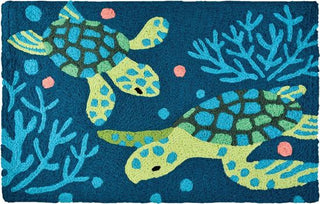 Deep Blue Sea Turtles Rug