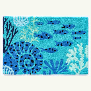 Aquamarine Fish & Coral Rug