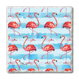 Antigua Flamingo - Square Single Tile Coaster