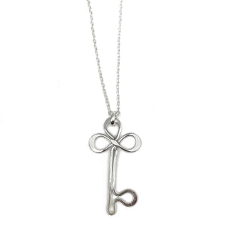 Silver Plated Pendant Necklace - Key