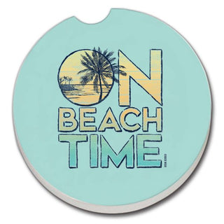 On Beach Time - Car Coaster