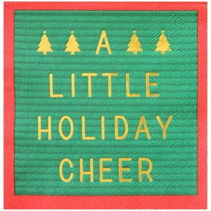 Holiday Cheer Board Beverage Napkin