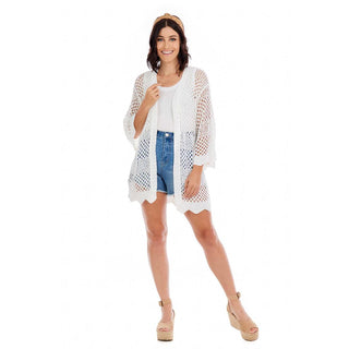 Nella Cardigan White