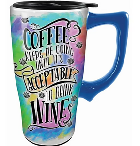 Coffee Keeps Me Going Travel Mug