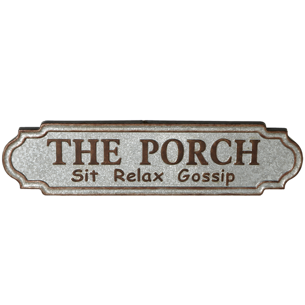 "The Porch" Galvanized Wall Decor