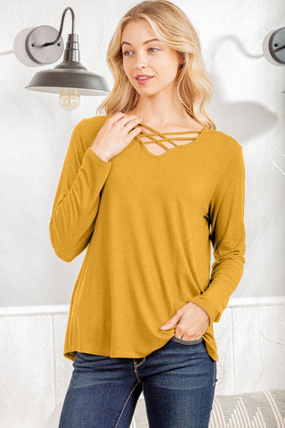 Riley Top in Mustard