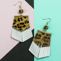 Leopard Fringe Earrings - Available in 6 Colors