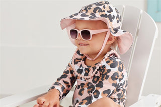 Leopard Sunhat & Sunglasses Set