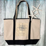 Cotton Canvas Boat Tote - Assorted Namedrop Styles