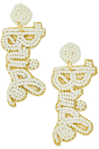 Beaded Bride Earring