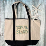 Cotton Canvas Boat Tote - Assorted Namedrop Styles