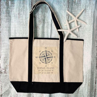 Cotton Canvas Boat Tote - Assorted Namedrop Styles