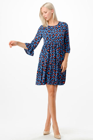 Cheetah Print Tiered Dress