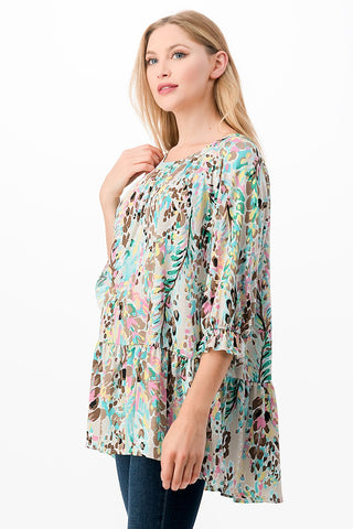 Celine Ruffle Tunic Top