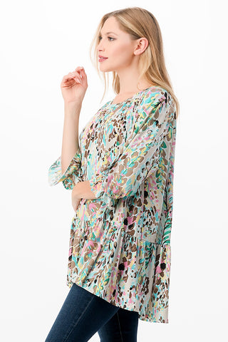 Celine Ruffle Tunic Top